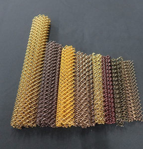 וילון רשת אלומיניום זהוב אלגנטי ישירות מהמפעל - וילון שרשרת לעיצוב פנים ומסך אח - Product Image 5