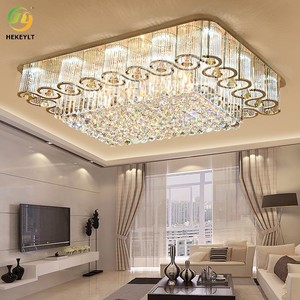 โคมไฟเพดานคริสตัล LED สไตล์นอร์ดิกหรูหราทรงกลมสำหรับตกแต่งบ้านแบบโพสต์โมเดิร์นสีทอง - Product Image 3