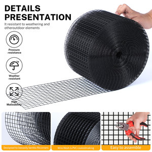 PVC Coated Bird Netting 6in×100ft 1/2" <b>Mesh</b> with Stakes & Washers, Block Birds Squirrels for <b>Garden</b> - Product Image 2
