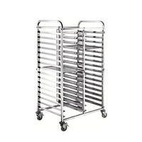 Chariot de boulangerie professionnel Bakehouse 6 à 10 niveaux en acier inoxydable avec roulettes pivotantes silencieuses