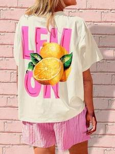 เสื้อยืดโอเวอร์ไซส์ผ้าคอตตอน 100% พิมพ์ลาย DTG สำหรับผู้ชาย เสื้อผ้าสตรีทแฟชั่นทรงหลวม - Product Image 4