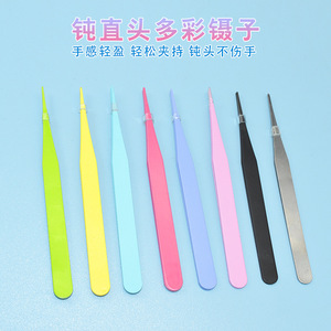 Shinno Custom Tweezers Stainless Steel Straight Head Antistatic OEM Logo Printing Plastic Ceramic Screws Replacement Parts - Product Image 2