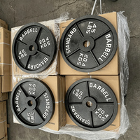 OKPRO Vente en gros OEM Plaques de poids en fonte personnalisées avec logo pour haltères, pour la musculation en salle de sport commerciale