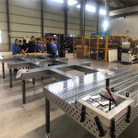 Banc de travail modulaire 3D multifonctionnel en acier pour soudage, avec goupilles de positionnement réutilisables pour les travaux d'assemblage et de soudage