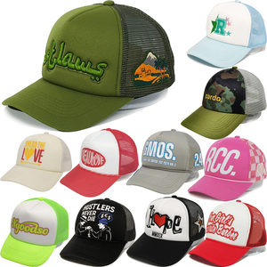 Hai Tone 5 Bảng Điều Chỉnh Dây Tùy Chỉnh Thêu Logo Mens Lưới Gorras Thêu Vá Bóng Chày Bọt Trucker Mũ Hat - Product Image 1