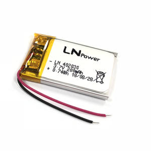 Тонкий аккумулятор 3.7В 200мАч 402030, литий-ионный аккумулятор для хранения энергии, 200 мАч для TWS-наушников, умных часов - Product Image 3