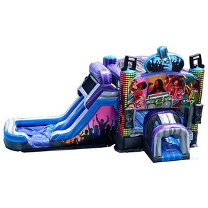 Castillo Inflable Comercial de Doble Carril con Tobogán, Diseño de Princesa Frozen, Brincolín Inflable para Niños - Product Image 5