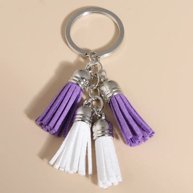 Nouveaux glands porte-clés en cuir PU personnalisé coloré gland porte-clés sac à main sac à dos voiture décoration accessoires porte-clés cadeaux