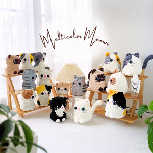 Kaiyue bebé ganchillo animales <span class=keywords><strong>de</strong></span> peluche ganchillo gato Plushie suave gato gordito Animal <span class=keywords><strong>de</strong></span> peluche Chenille hilo ganchillo gato Juguetes - Product Image 1