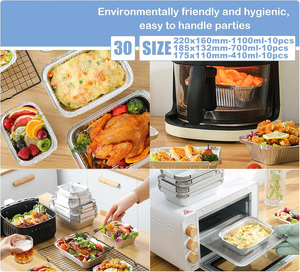 Oferta Especial: Contenedor de Aluminio de 300 ml (10 oz) para Alimentos, Desechable, Apto para Microondas, con Tapa, para Comida para Llevar - Product Image 4