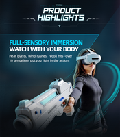 Aire de jeux intérieure, arène VR 9D, simulateur de réalité virtuelle à déplacement libre, machine de jeu d'arcade, tir au pistolet VR, jeu VR