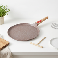 Poêle à crêpes en céramique avec poignée amovible, série 8/10/12 pouces, revêtement antiadhésif en aluminium moulé, sans PFAS, compatible four