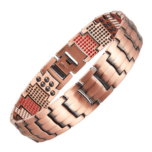 Wholesale Popular Red <strong>Copper</strong> Magnetic Health Therapy Energy Bracelet <strong>Men</strong> Fashionable <strong>Bangles</strong> - Product Image 1