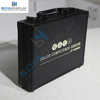 Échantillons de pierre de quartz Boya pour présentoirs et valises de carreaux - pour échantillons certifiés noir/argent