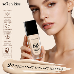 Crème hydratante pour le visage, fond de teint sans huile pour le contrôle du sébum, base de maquillage quotidienne pour femmes, correcteur léger et malléable - Product Image 2