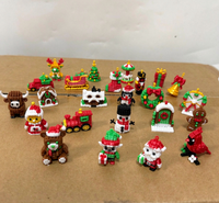 Calendrier de l'Avent de Noël 24 Jours, Mini Ornements en Briques de Construction, Jouet de Compte à Rebours DIY, Cadeau de Noël 2.