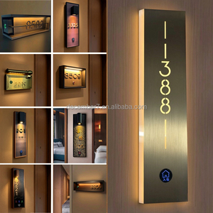 Nouveau 2025 Dsymbol Magnifique Système de sonnette tactile pour hôtel avec panneau en verre cristal, plaque de <span class=keywords><strong>porte</strong></span> d'hôtel et sonnette intelligente tactile - Product Image 2