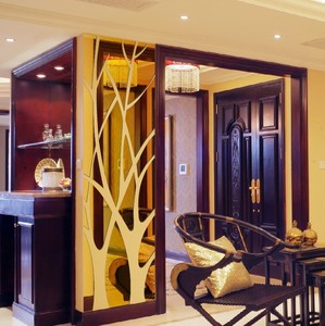 Salon grand autocollant mural de fond de <span class=keywords><strong>miroir</strong></span> d'arbre doux - Product Image 3