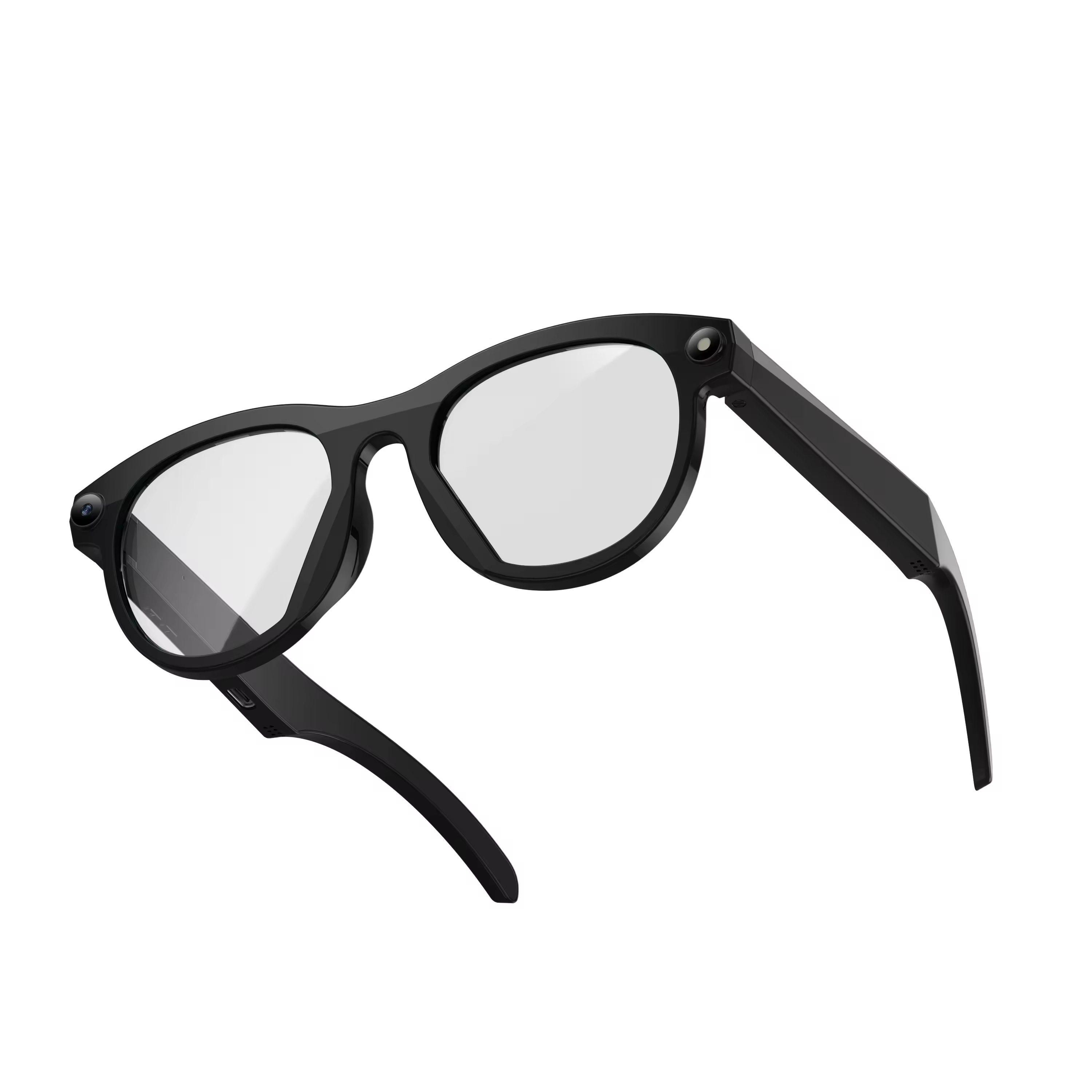 Noir avec verres transparents