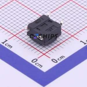 TS-1010GS-BR04326 Tactile Switch SMD-4P,6.2x6.2mm Switch Single Pole Single Throw Round Button 2.6N Vertical Mount - Product Image 2