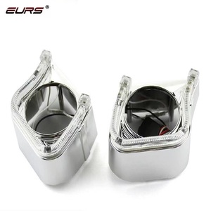 Hot-bán xe đèn pha ống kính trang trí Bìa 3.0-inch 2.5-inch hình chữ U Ánh Sáng hướng dẫn Led mắt thiên thần Tích hợp ánh sáng lá chắn - Product Image 1