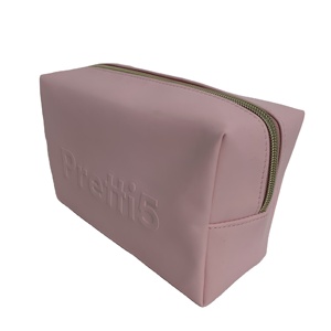 Túi Trang Điểm Túi Mỹ Phẩm Nhỏ Thanh Lịch Cho Nữ Túi PU Có Khóa Kéo Túi Mỹ Phẩm Thời Trang PU Tùy Chỉnh Bán Sỉ Có LOGO Dập Nổi - Product Image 4