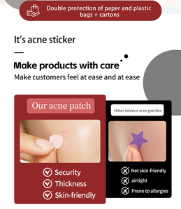 ジコカフォ ニキビパッチ 8色 80枚入り スターニキビパッチ ハイドロコロイドニキビパッチ 顔用 可愛いニキビパッチ - Product Image 5