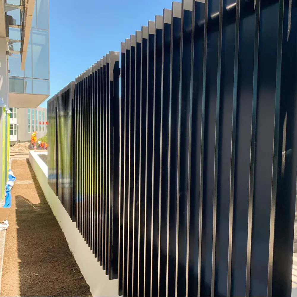 Custom Architectural Aluminium Blade Fence Panel Outdoor Composite Fencing Aluminium