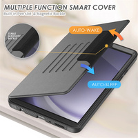Étui de luxe en cuir PU pour Samsung Tab A9 8.7 pouces 2023 X115 aimants Folio Pouch Stand Flip Cover