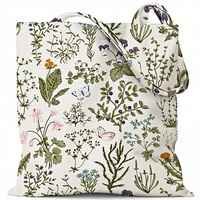 Sac fourre-tout et sac à bandoulière en toile à motif floral importé sur mesure pour femmes, avec poches zippées réutilisables, idéal pour les loisirs, les vacances, le shopping et le travail