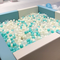 Piscine à balles pour enfants, terrain de jeux intégrés Super amusant, avec toboggan, parc d'attractions, intérieur, gris, jeux souples