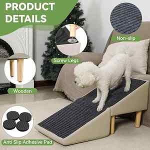 Pet Stairs Luxury Modern Solid Dog Stairs Senior Dog Slopes Folding Pet Bed Steps Small Dog Climbing <b>Ladders</b> Living Room - Product Image 3