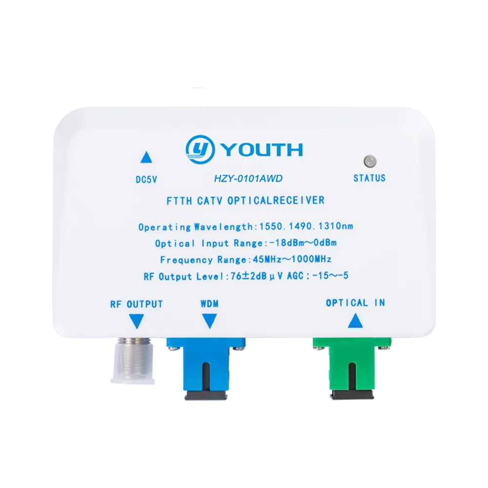 HZY-0101AWD мини оптический приемник с WDM, пластиковая оболочка