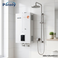 Chauffe-eau instantané à gaz domestique le plus vendu par le fabricant, 6-20 litres, type cheminée, échangeur de chaleur en cuivre, affichage LED