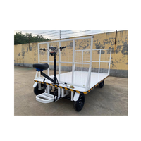 Carrito de Carga Eléctrico en Oferta, Carrito de Plataforma Eléctrico, Vehículo de Transporte para Obras de Construcción