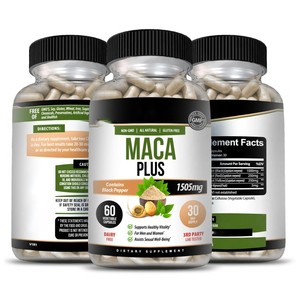 <span class=keywords><strong>Maca</strong></span> Plus 1505mg con Radice di <span class=keywords><strong>Maca</strong></span> Nera <span class=keywords><strong>Rossa</strong></span> e Gialla 60 Capsule - Product Image 1
