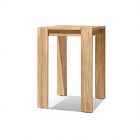 Chaise longue minimaliste en teck pour l'extérieur, sans accoudoirs, profil bas, pour jardin, idéale pour terrasse de villa moderne