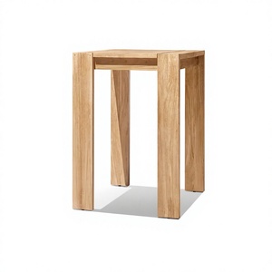 Chaise longue minimaliste en teck pour l'extérieur, sans accoudoirs, profil bas, pour jardin, idéale pour terrasse de villa moderne - Product Image 2