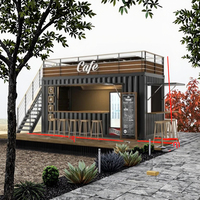 YONGHONG Conteneur maritime en acier extensible de 20 pieds au design industriel, mobile, pour café-restaurant, bar à sandwichs, café, appartement