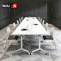 Table de formation pliable en gros - Bureau minimaliste en bois massif durable, montage facile, hauteur réglable modulaire pour bureau et école