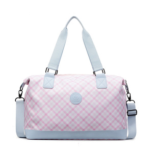 RUIQUWIN 2026 Nueva Bolsa de Viaje Casual a Cuadros Ligera y Resistente al Agua para Mujer, Bolsa de Hombro de Gran Capacidad para Fitness y Yoga - Product Image 4