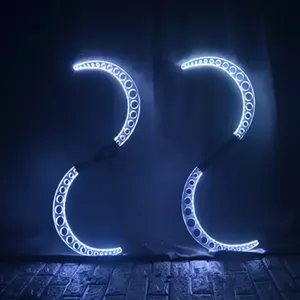 Party, Tanz, Bühne, Laufsteg, Performance, Show-Requisiten & -Bekleidung: Leuchtende Robotermann-Kostüme mit LED-Säbeln und LED-Stäben - Product Image 3