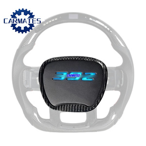 Funda de Cuero Personalizada para Volante de Dodge Charger 15-21, Cromada, con Cubierta de Bocina, 6ET051VXAA 1ZY191X9AG 5QX40XDVAA, Acabado SRT - Product Image 2