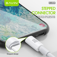 BAVIN Precio al por Mayor Personalizado, Cable de Carga Rápida USB Tipo C a USB Tipo C de 2 Metros, 60 W, 3 A, para Teléfono Móvil Android, Huawei, PC, Tableta