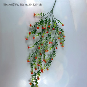 Vignes artificielles d'eucalyptus et de camélia, fleurs en plastique, décoration murale pour la maison, 2 pièces - Product Image 6