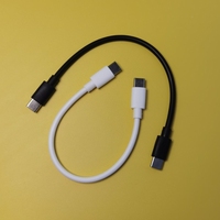Câble de charge rapide USB Type-C mâle vers mâle double tête 3A 60W 10cm 15cm 20cm 25cm avec gaine en PVC pour ordinateur