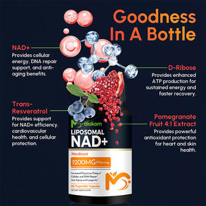 Oem nad קפסולות nad תוסף liposomal nad + תוספת עם רזברטרול סיבולת בריאות סלולרית & הזדקנות בריאה - Product Image 2