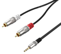 Cable de Audio Estéreo de 3.5mm a Doble RCA, Adaptador Macho de Alta Fidelidad para MP3, Teléfonos Móviles, Altavoces, Cine en Casa y Dispositivos RCA