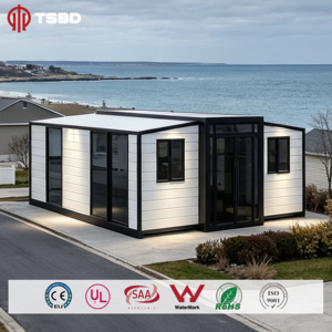 Casa Contenedor Expandible Moderna de 20 pies, Casa Prefabricada Pequeña, Casa Contenedor <span class=keywords><strong>Campestre</strong></span>, Casa de Vacaciones, Instalación Rápida - Product Image 1