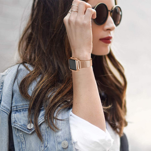 Correa de acero inoxidable para <span class=keywords><strong>Apple</strong></span> <span class=keywords><strong>Watch</strong></span>, banda de Metal de 42mm y 38mm para iWatch <span class=keywords><strong>Series</strong></span> 4, 5, <span class=keywords><strong>6</strong></span>, SE, 44mm y 40mm - Product Image 5